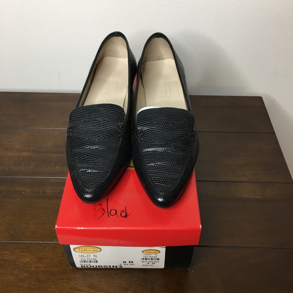 New Talbots Black Boursin3 Size 6 M